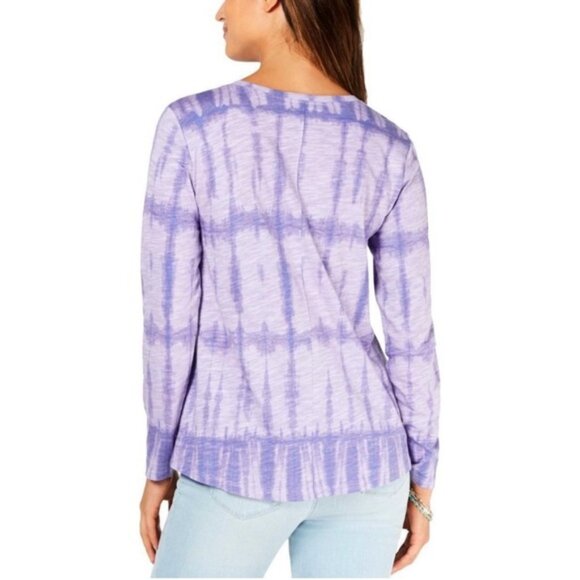 Style & Co. Tie-Dye Long Sleeve Top - Picture 2 of 13